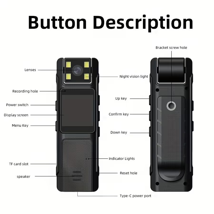 4K Rotatable Body Camera